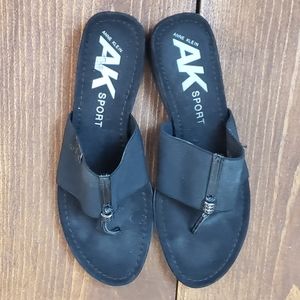 ANNE Klein BLACK SPORT SANDALS